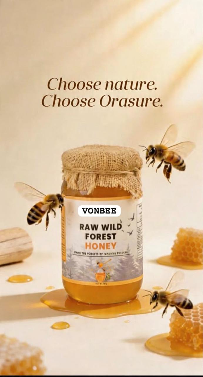 Raw wild forest honey, bair honey
