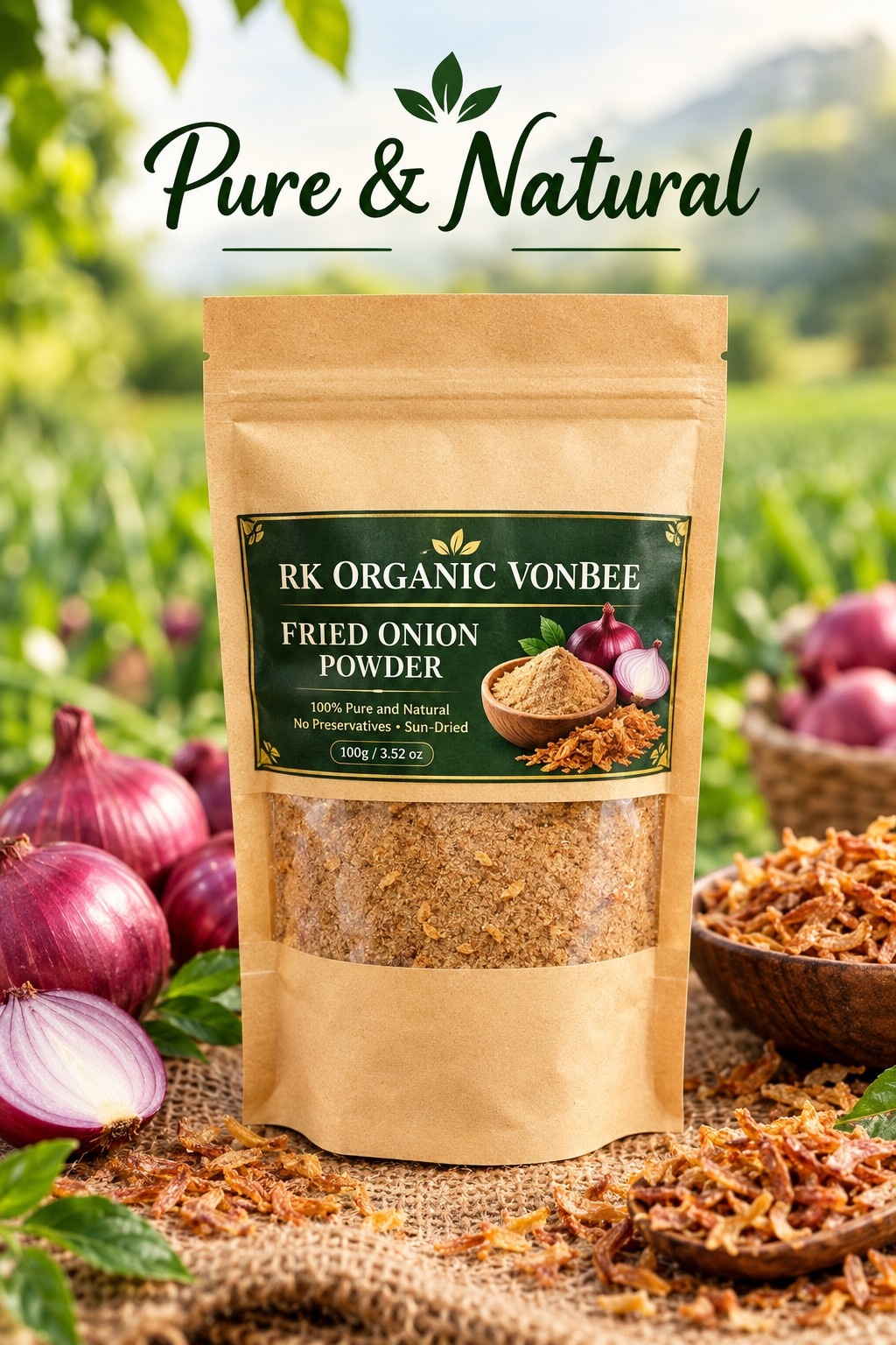 Fried red onion powder